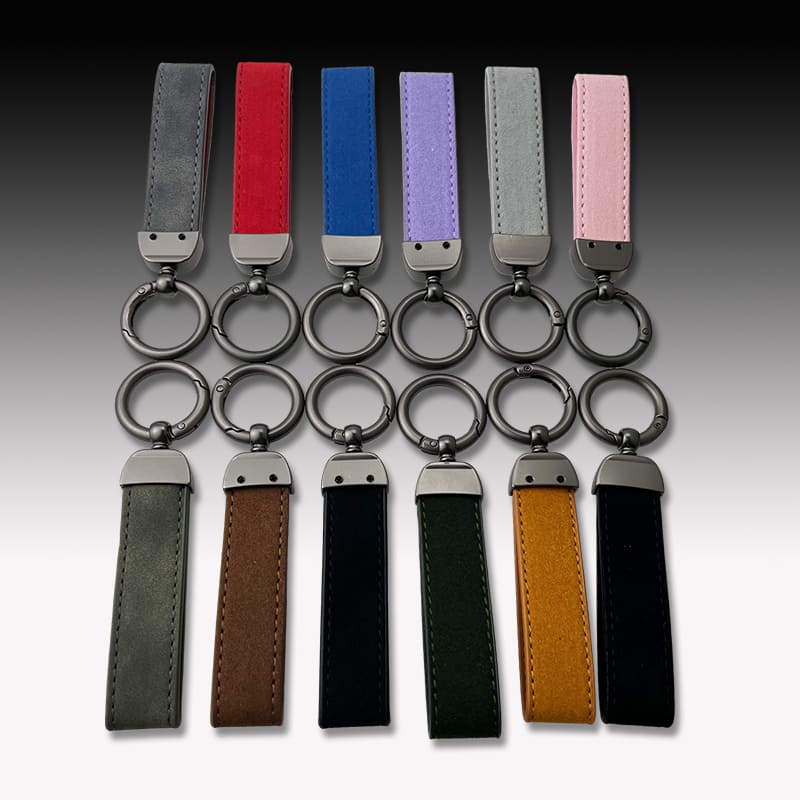 Custom Colorful Blank Leather Keychain